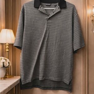 Stylish Black and Gray Polo Shirt